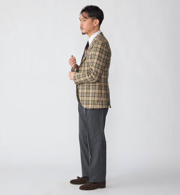 SHIPS「SHIPS: MOON チェック ライト ジャケット」|テーラードジャケット|