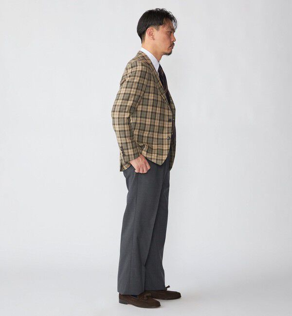 SHIPS「SHIPS: MOON チェック ライト ジャケット」|テーラードジャケット|