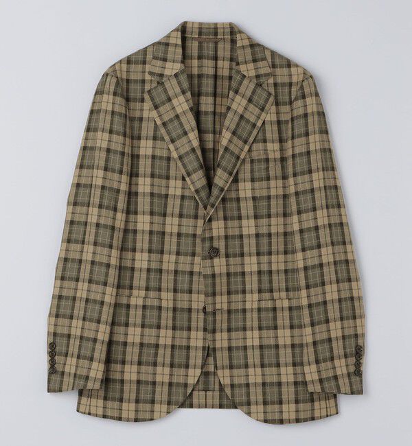 SHIPS「SHIPS: MOON チェック ライト ジャケット」|テーラードジャケット|