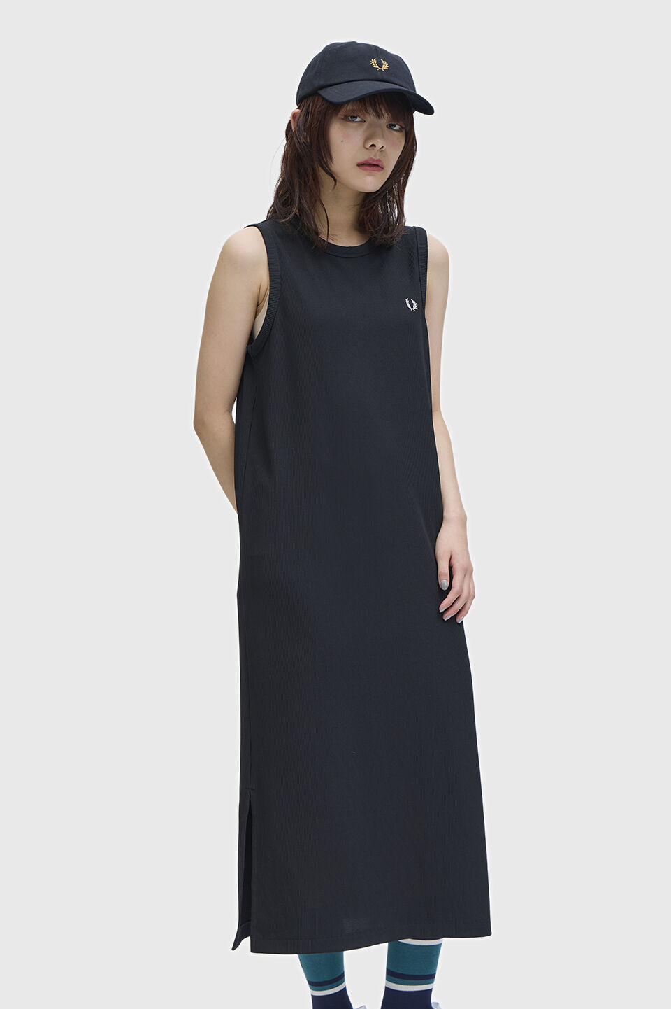 FRED PERRY 「Rib Tricot Sleeveless Dress」|ワンピース|BLACK