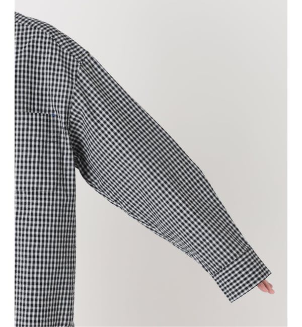 OUTDOOR PRODUCTS Usual Things「コットンサッカーチェックワイドシャツ セットアップ対応」|シャツ・ブラウス|