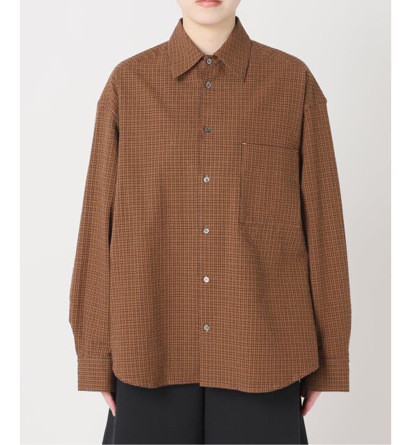 OUTDOOR PRODUCTS Usual Things「コットンサッカーチェックワイドシャツ セットアップ対応」|シャツ・ブラウス|