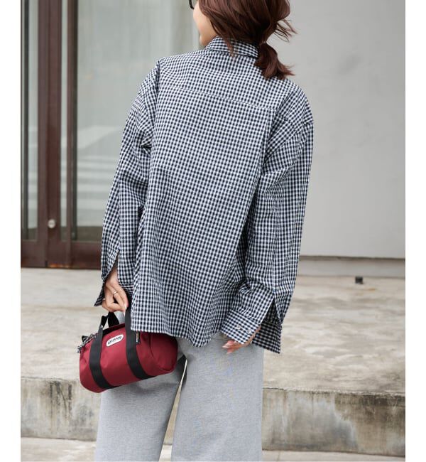 OUTDOOR PRODUCTS Usual Things「コットンサッカーチェックワイドシャツ セットアップ対応」|シャツ・ブラウス|