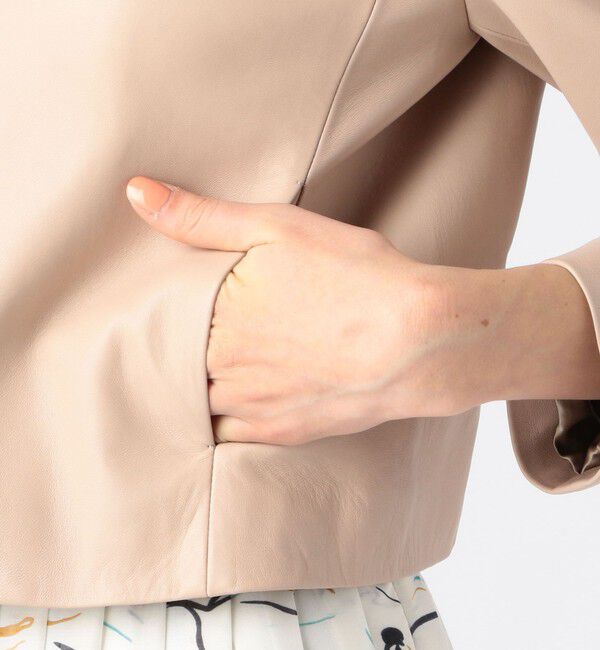 Ballsey「ラムレザー ジップアップブルゾン」|ブルゾン・スタジャン|