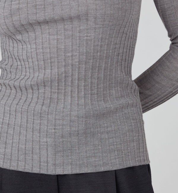 TOMORROWLAND collection「カシミヤシルクリブ クルーネックプルオーバー」|ニット・セーター|