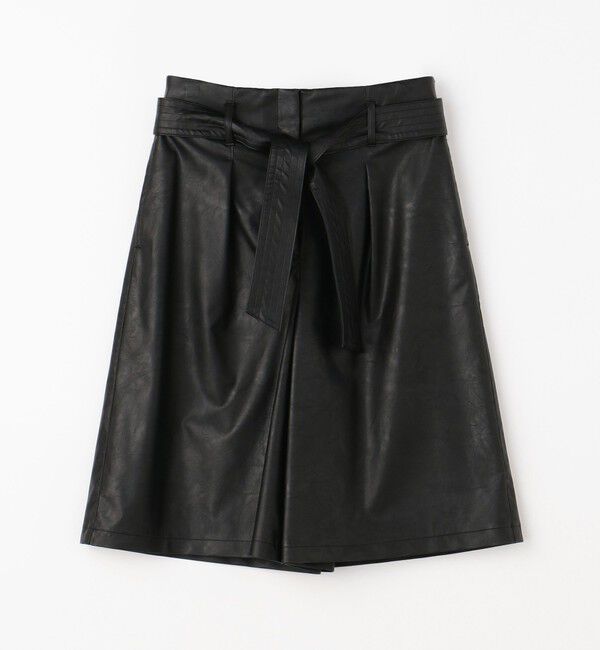 Ballsey「レザーライクウェットクロス ハイウエストハーフパンツ」|その他|19 ブラック