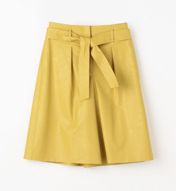 Ballsey「レザーライクウェットクロス ハイウエストハーフパンツ」|その他|23 イエロー