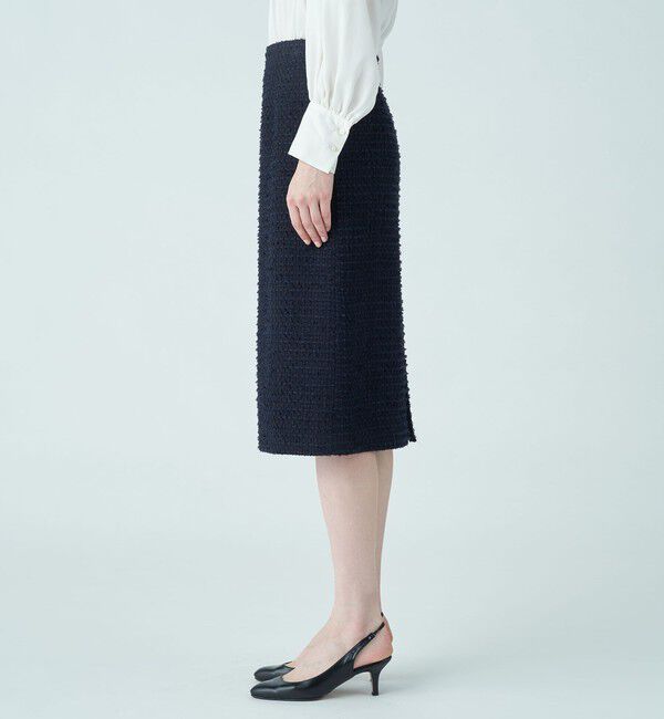 Ballsey「ミックスヤーンツイード Iラインスカート」|タイト|