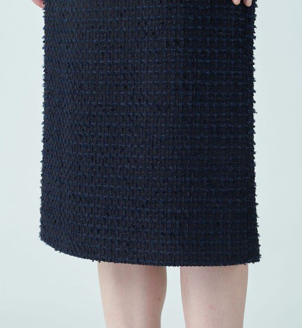 Ballsey「ミックスヤーンツイード Iラインスカート」|タイト|