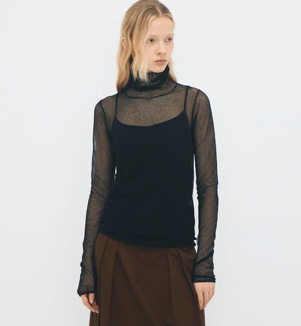 CABaN「コットンナイロン シアータートルネックプルオーバー」|ニット・セーター|