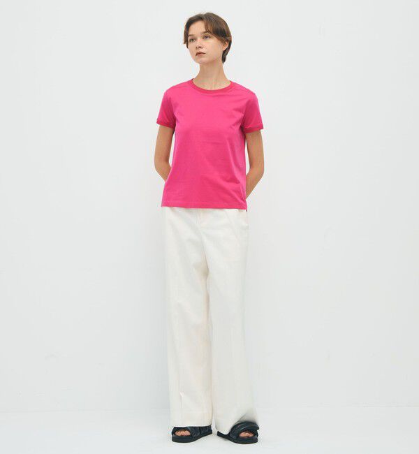 CABaN「コットン リブコンビクルーネックプルオーバー」|Tシャツ・カットソー|