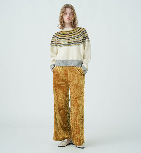 MACPHEE「クラッシュベロア イージーワイドパンツ」|その他|