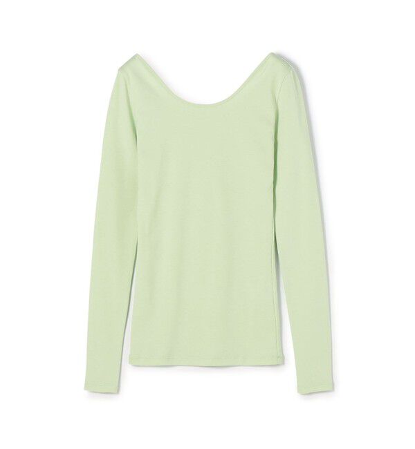 DES PRES「ベーシックサーキュラーリブ ラウンドネックプルオーバー」|Tシャツ・カットソー|51 ライトグリーン