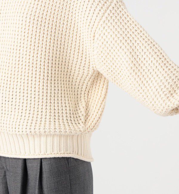 CABaN「コットンカシミヤワッフル タートルネックプルオーバー」|ニット・セーター|