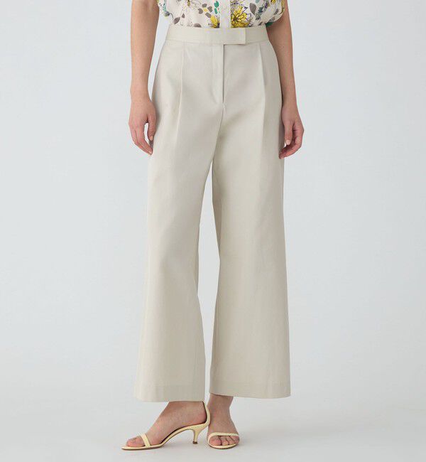 TOMORROWLAND collection「コットンギャバジン タックワイドパンツ」|その他|