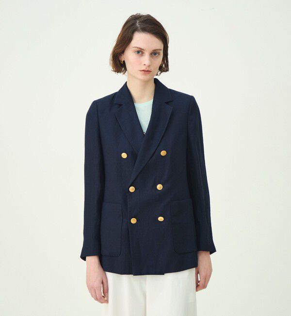 MACPHEE「リネンレーヨンツイル ダブルブレストブレザー」|テーラードジャケット|