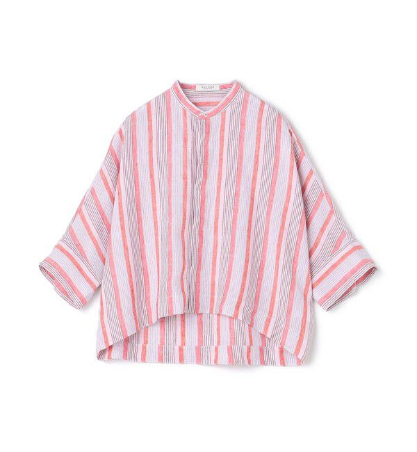 MACPHEE「リネンシャーティング クロップドシャツ」|シャツ・ブラウス|34 ピンク系