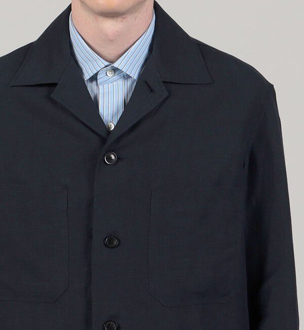 TOMORROWLAND MENS「ベルジャンリネン シャツアウター」|ブルゾン・スタジャン|