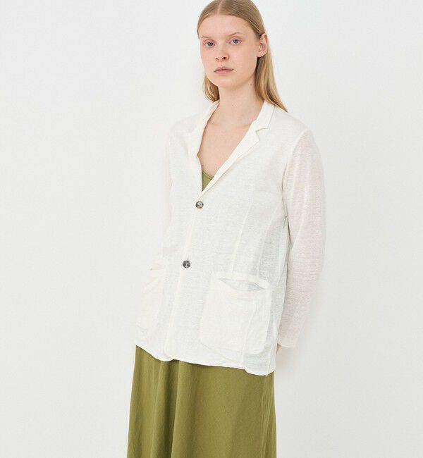 GALERIE VIE「リネンジャージー カーディガンジャケット」|カーディガン|