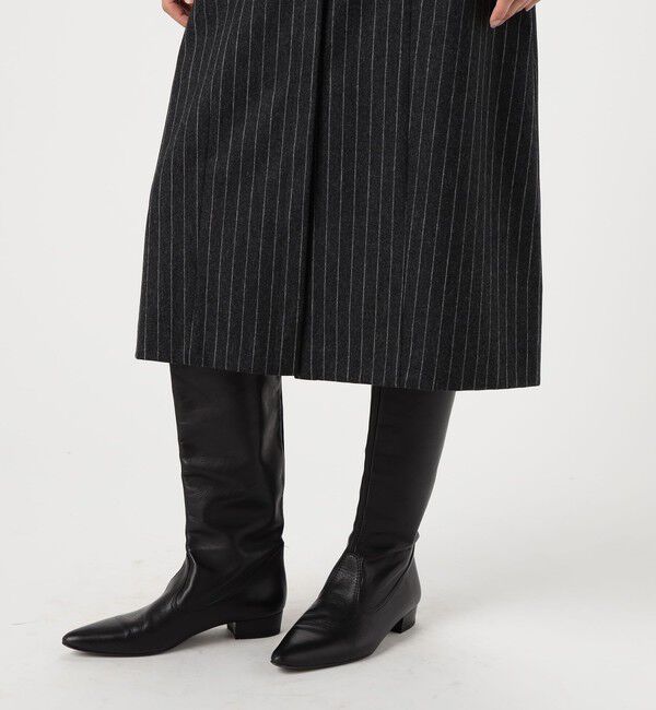 DES PRES「ウールポプリンメルトン ハイネックロングジレ」|ダウンベスト・ベスト|