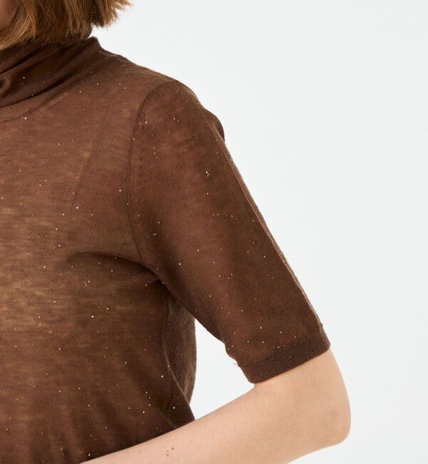 Ballsey「ミニスパンコール ハーフスリーブプルオーバー」|ニット・セーター|