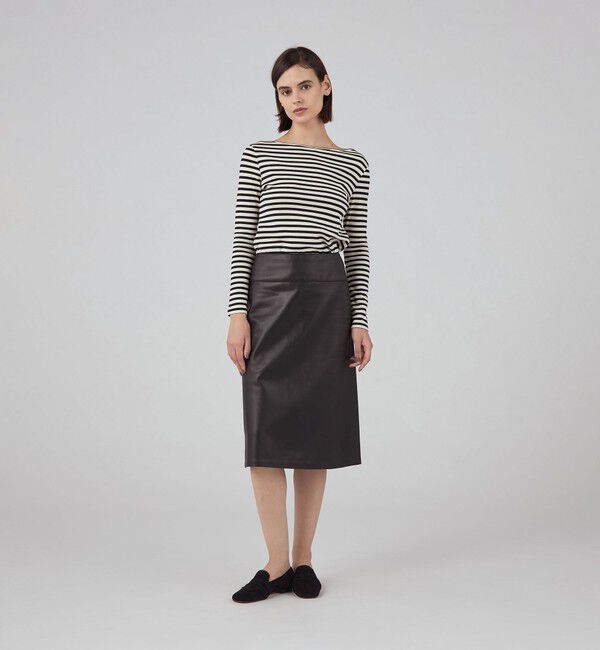 TOMORROWLAND collection「アニリンレザー トラペーズスカート」|台形|