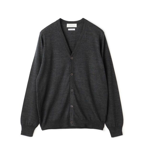TOMORROWLAND MENS「TOMORROWLAND tricot スーパーファインメリノウール Vネックカーディガン」|カーディガン|17 チャコールグレー
