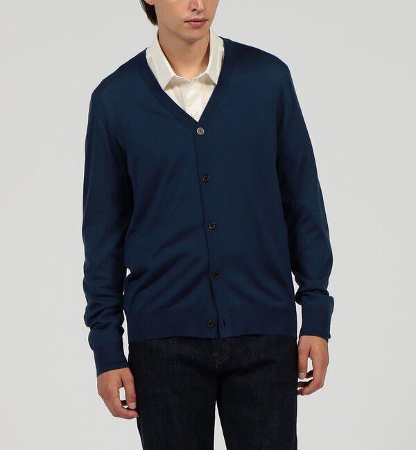 TOMORROWLAND MENS「TOMORROWLAND tricot スーパーファインメリノウール Vネックカーディガン」|カーディガン|
