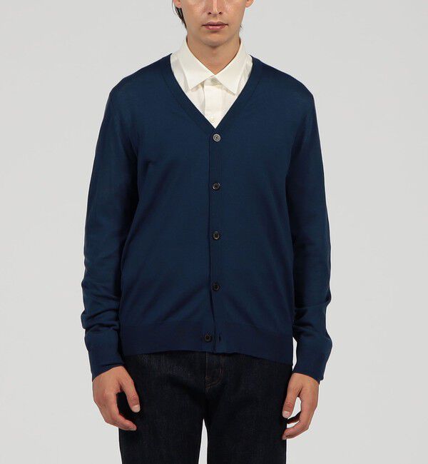 TOMORROWLAND MENS「TOMORROWLAND tricot スーパーファインメリノウール Vネックカーディガン」|カーディガン|