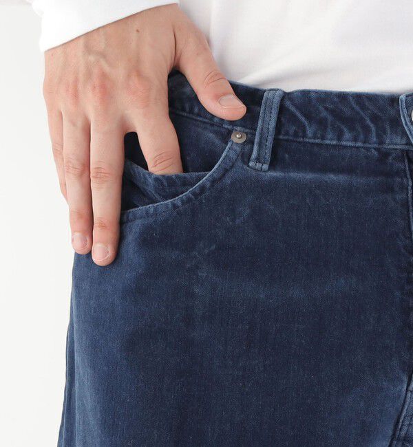 GALERIE VIE「ベルベットインディゴ ストレートパンツ」|チノ|