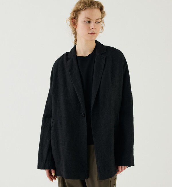 GALERIE VIE「ブラッシュドリネン　ワイドジャケット」|テーラードジャケット|