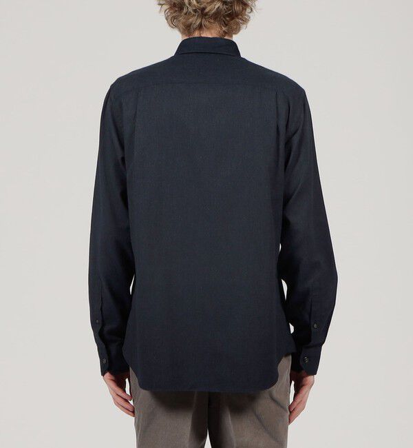 TOMORROWLAND MENS「コットンカシミヤ ワイドスプレッドカラーシャツ」|シャツ・ブラウス|