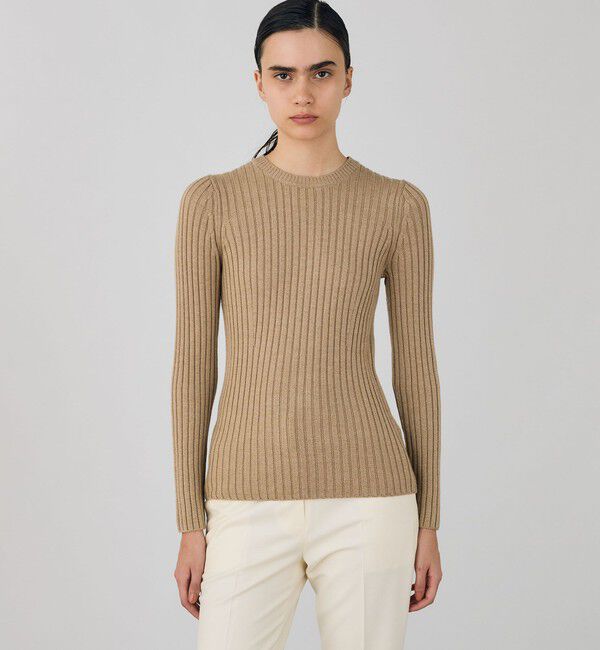 DES PRES「ウールベーシックリブ クルーネックプルオーバー」|ニット・セーター|