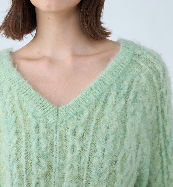 MACPHEE「モヘヤビンテージ Vネックプルオーバー」|ニット・セーター|