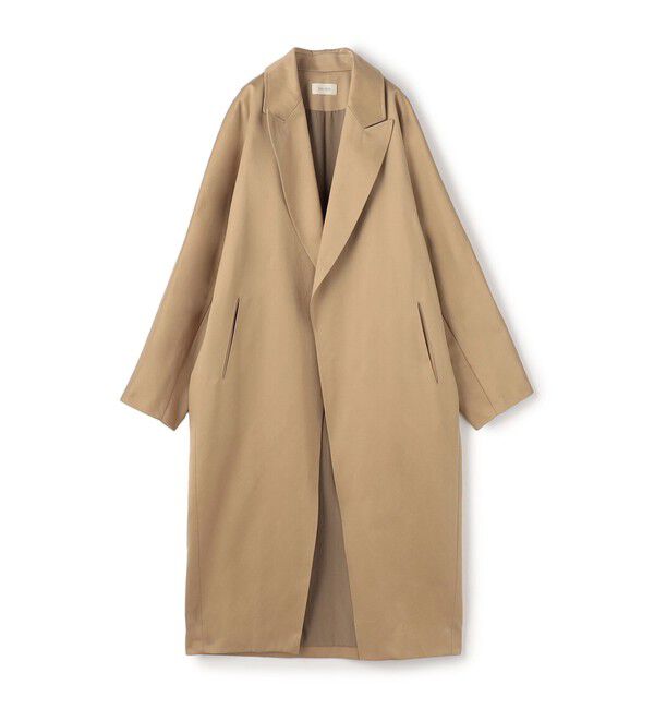 DES PRES「コットンサテン オーバーコート」|チェスターコート|45 キャメル