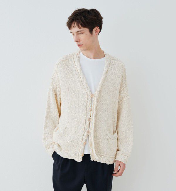 GALERIE VIE「コットンスラブ Vネックカーディガン」|ニット・セーター|