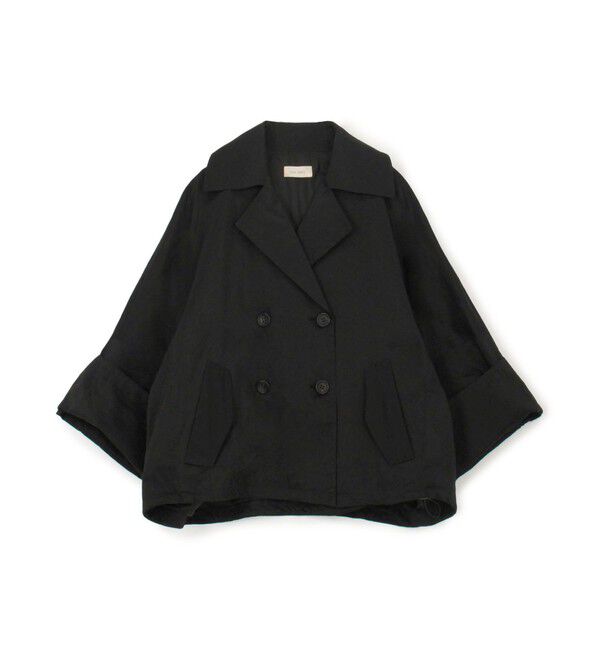 DES PRES「シルクラミーワッシャー ショートPコート」|ピーコート|19 ブラック