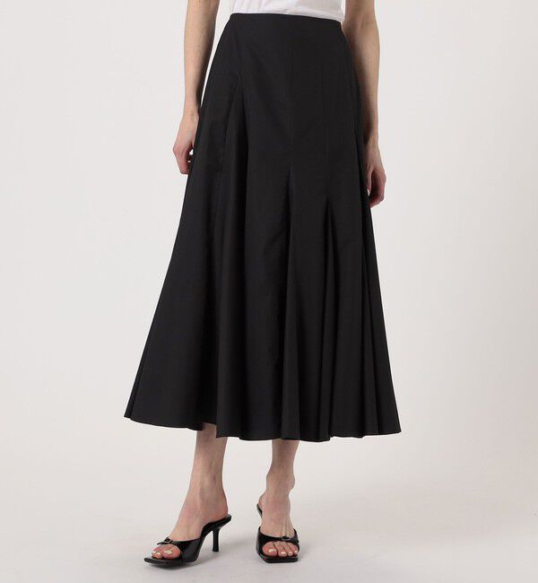 DES PRES「コットンサテン フィッシュテールボリュームスカート」|フレア|