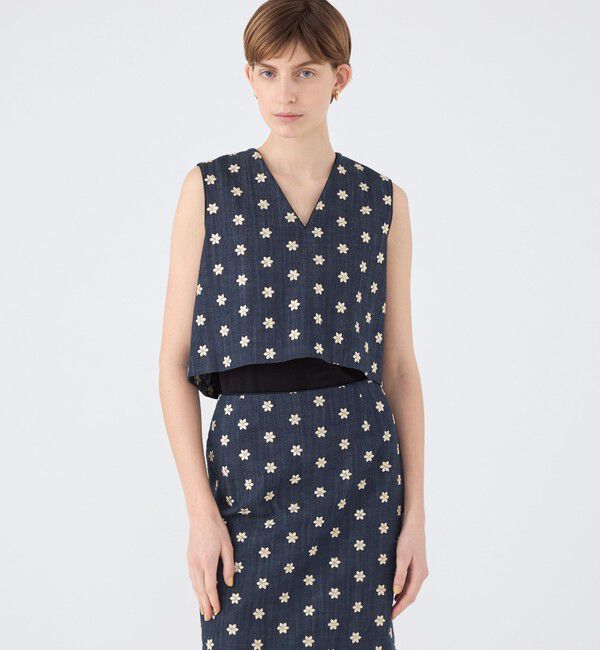 TOMORROWLAND collection「ドレフルールデニム フロンタブルジレ」|ベスト・ジレ|