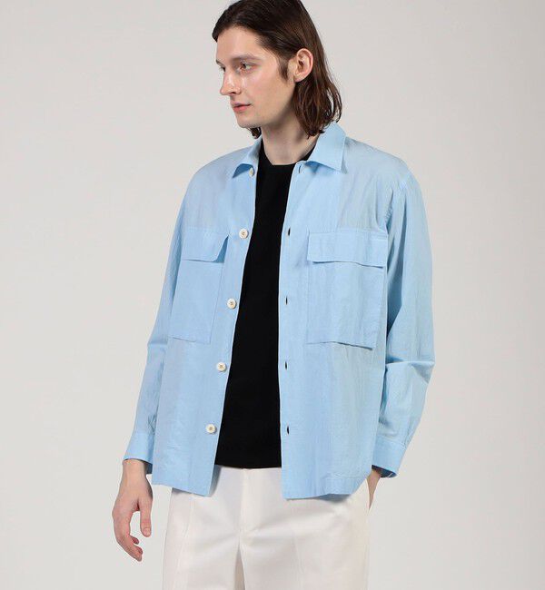 TOMORROWLAND MENS「【別注】GUY ROVER コットンポプリン オーバーシャツ」|ブルゾン・スタジャン|