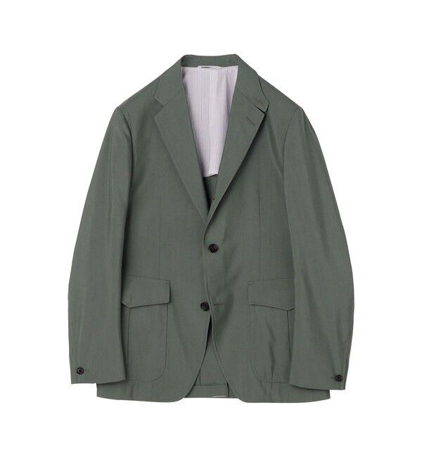 TOMORROWLAND MENS「ウールシルク シューティングジャケット MARZOTTO」|テーラードジャケット|55 グリーン