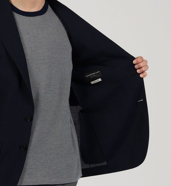 TOMORROWLAND MENS「Super120'sウールポリエステル ホップサック シングルブレステッド2Bジャケット」|テーラードジャケット|