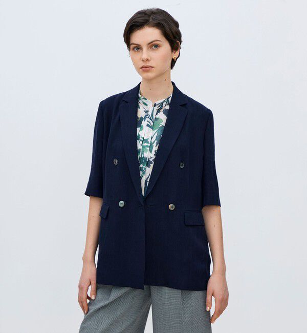 TOMORROWLAND collection「【一部WEB先行予約】レーヨンリネンオックス ハーフスリーブジャケット」|テーラードジャケット|