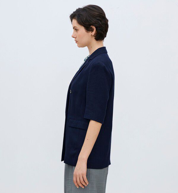 TOMORROWLAND collection「【一部WEB先行予約】レーヨンリネンオックス ハーフスリーブジャケット」|テーラードジャケット|