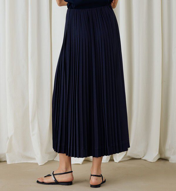 DES PRES「ジャージーライクジョーゼット コンビプリーツスカート」|スカート|