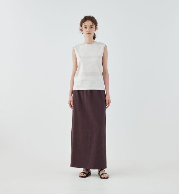 GALERIE VIE「ファインコットン ノースリーブプルオーバー」|Tシャツ・カットソー|