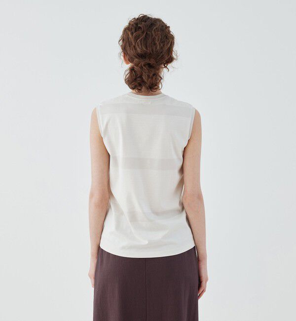 GALERIE VIE「ファインコットン ノースリーブプルオーバー」|Tシャツ・カットソー|