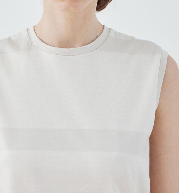 GALERIE VIE「ファインコットン ノースリーブプルオーバー」|Tシャツ・カットソー|