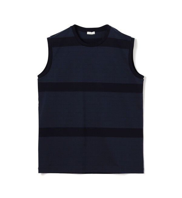 GALERIE VIE「ファインコットン ノースリーブプルオーバー」|Tシャツ・カットソー|68 ネイビー系