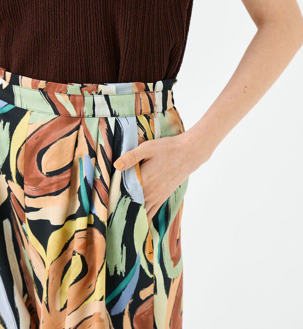 Ballsey「ハンドペイントプリント タックセミワイドパンツ」|その他|